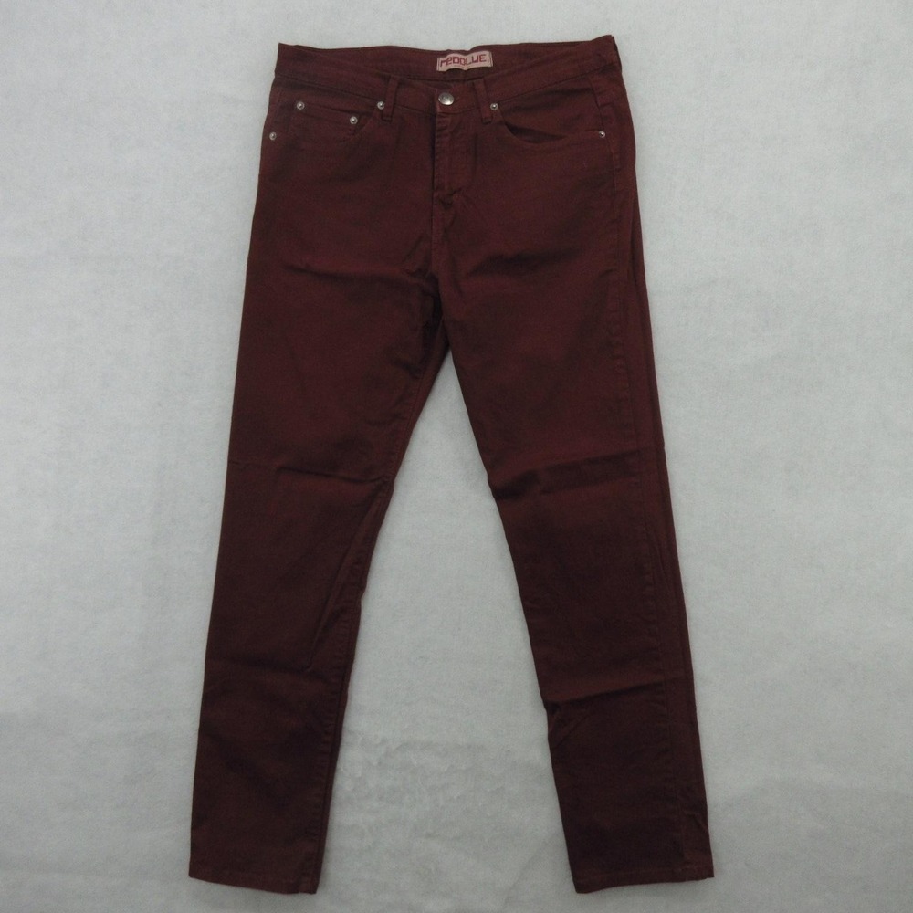 Neo Blue Jeans Mens 35x32 (Tag 36) Red Skinny Slim Fit Stretch Denim Made In USA